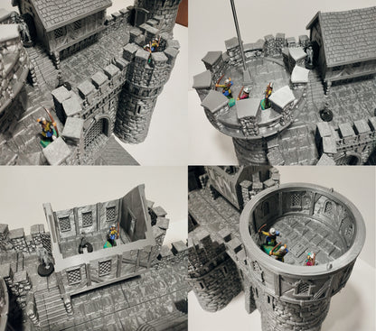 Castle Argent Set Breton Border Fortress