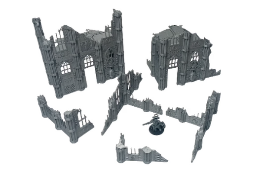 Gothic Ruined Buildings Set D