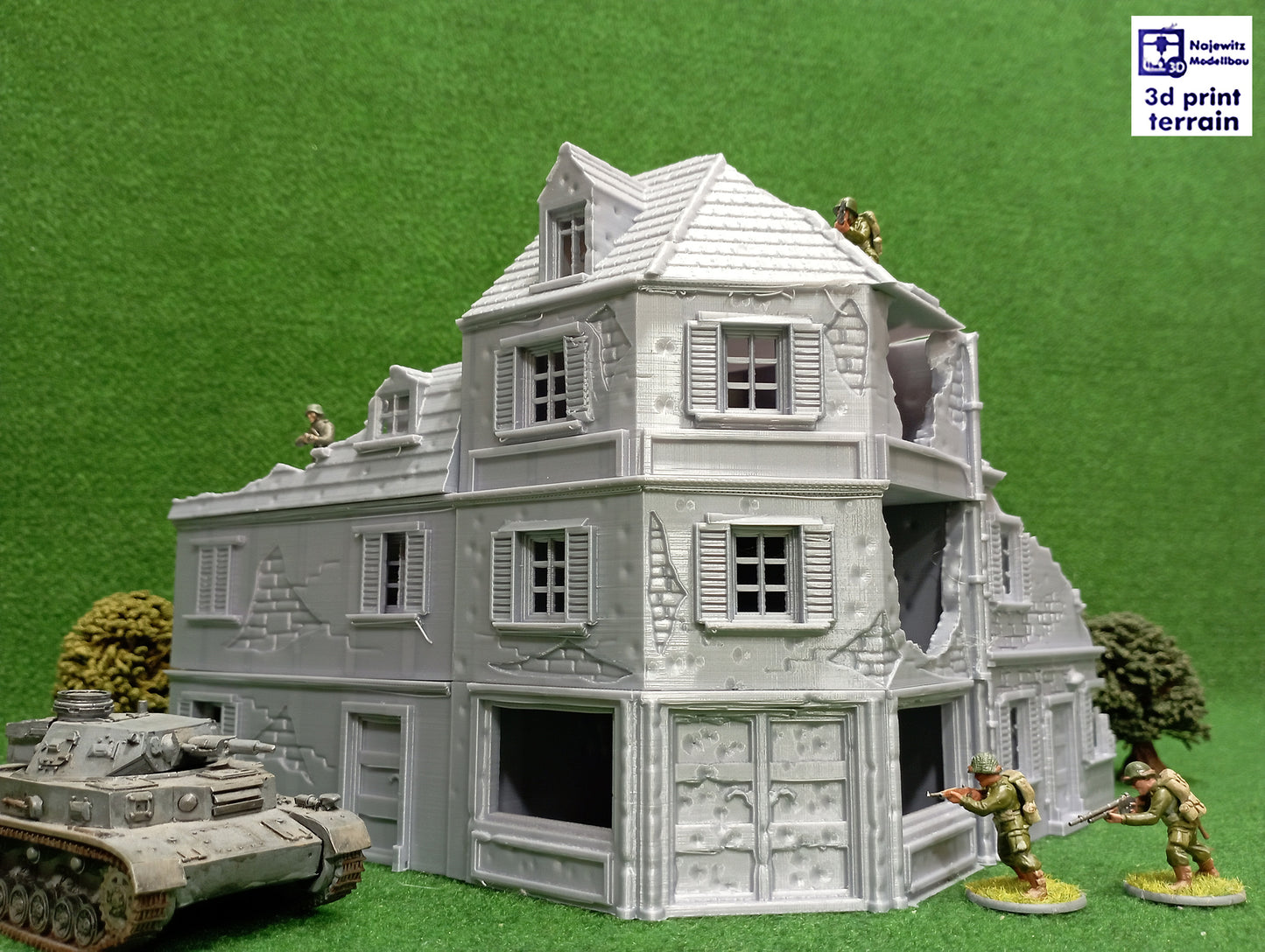 Collection Normandy Corner Street Damaged