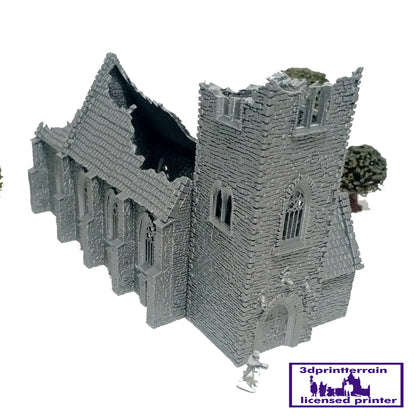 Norman Church Destroyed