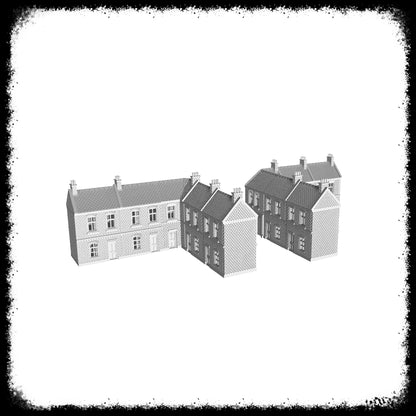 STL Files Collection Terrace Houses