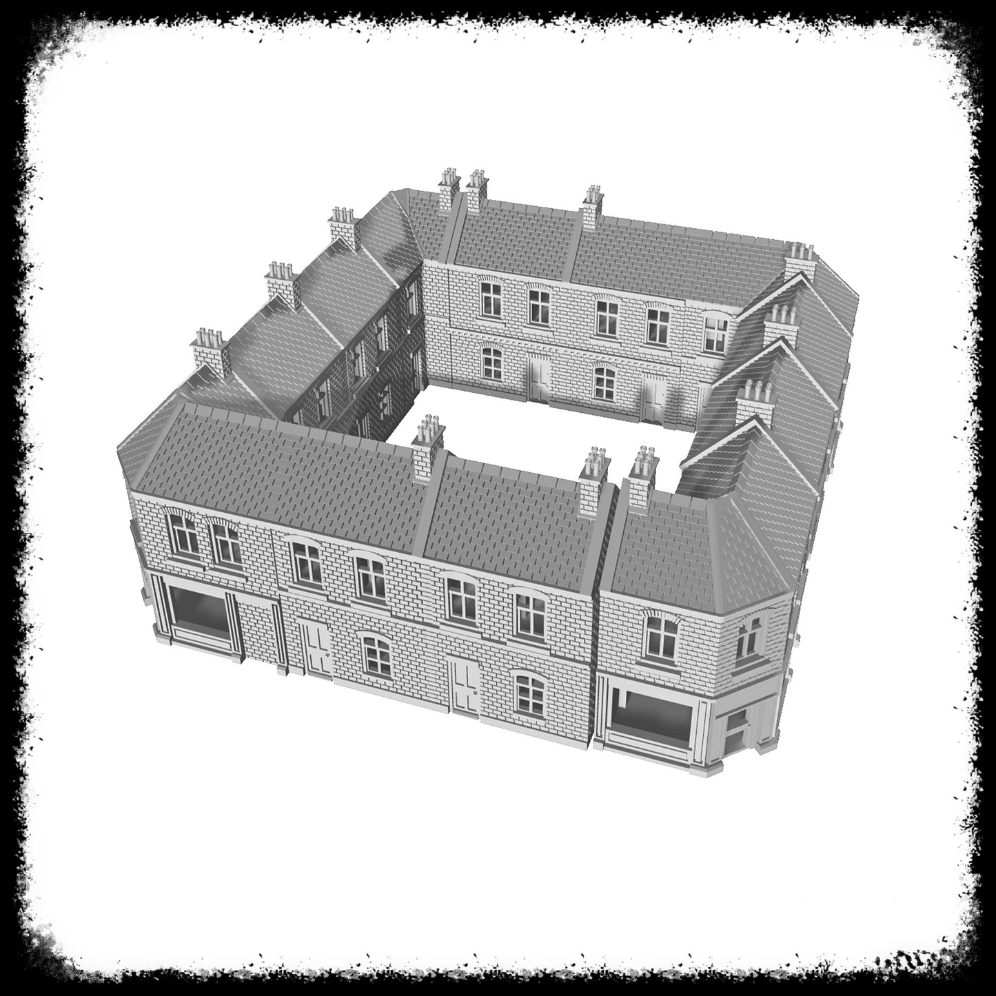 STL Files Collection Terrace Houses