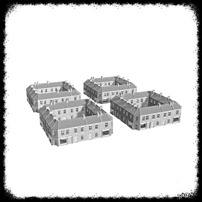 STL Files Collection Terrace Houses