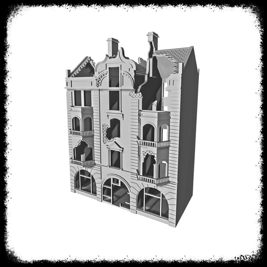 STL Files Dutch Block City 4 Ruined