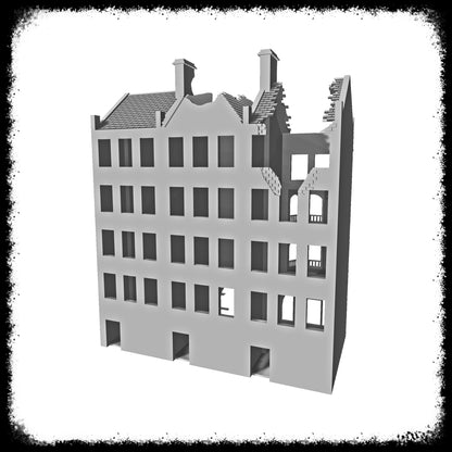 STL Files Dutch Block City 4 Ruined