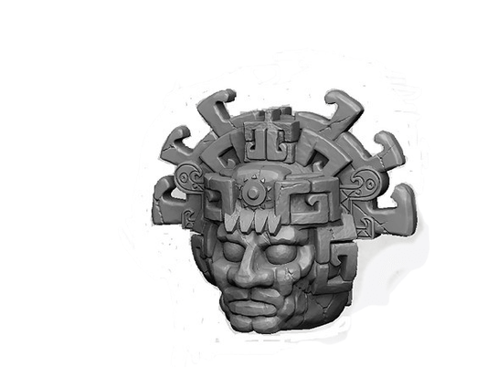 Jungle Statue Ruins Head