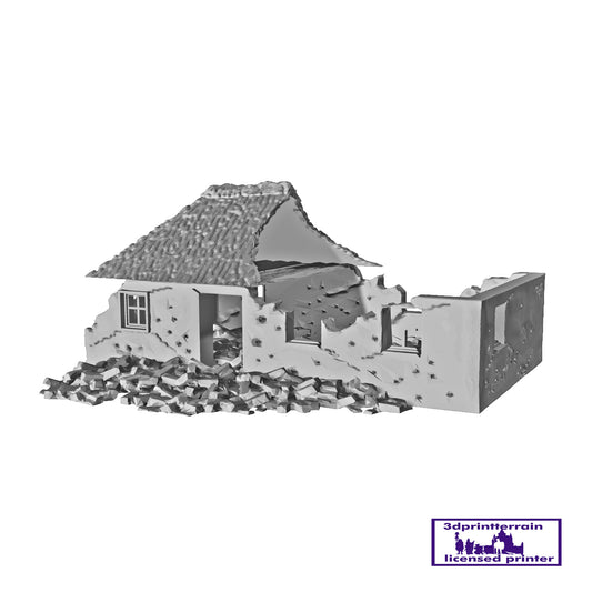 Thatched House Destroyed