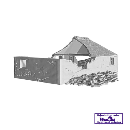 Thatched House Destroyed