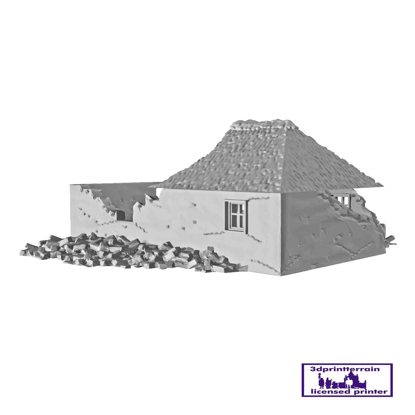 Thatched House Destroyed