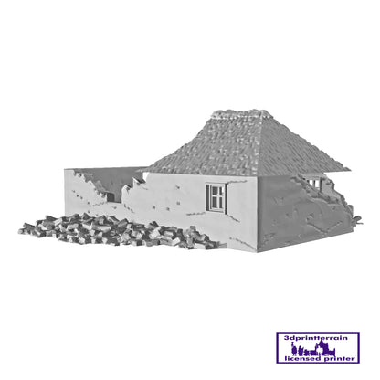 Thatched House Destroyed