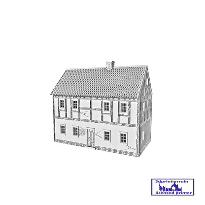 German Campaign Timbered House 3 Shingled Roof