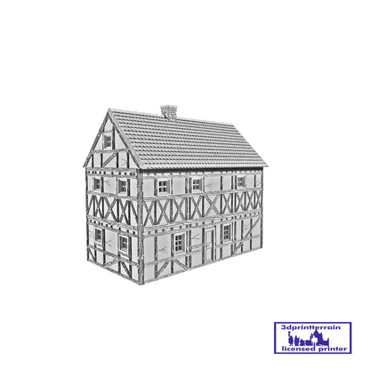 German Campaign Timbered House 1 Shingled Roof Dormers