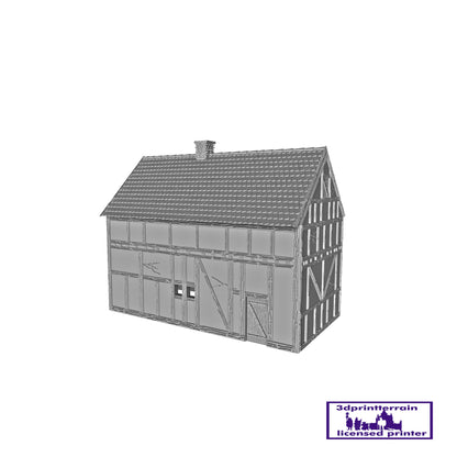 German Campaign Timbered Barn Shingled Roof Dormers