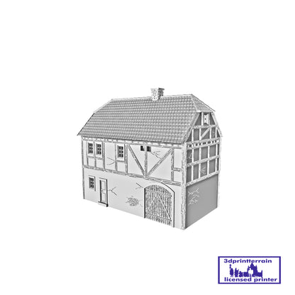 German Campaign Timbered House 2 Roof Hipped