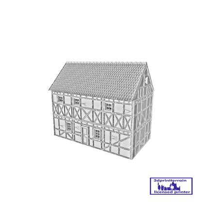 German Campaign Timbered House 1 Shingled Roof Without Chimney