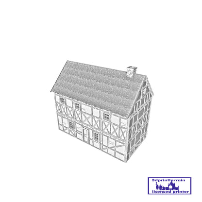 German Campaign Timbered House 1 Thatched Roof