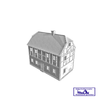 German Campaign Timbered House 3 Roof Hipped Dormers