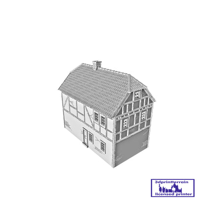 German Campaign Timbered House 2 Roof Hipped