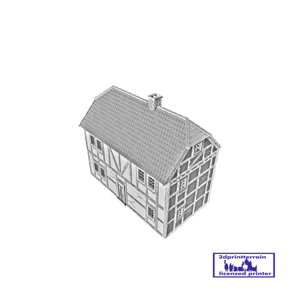 German Campaign Timbered House 4 Roof Hipped