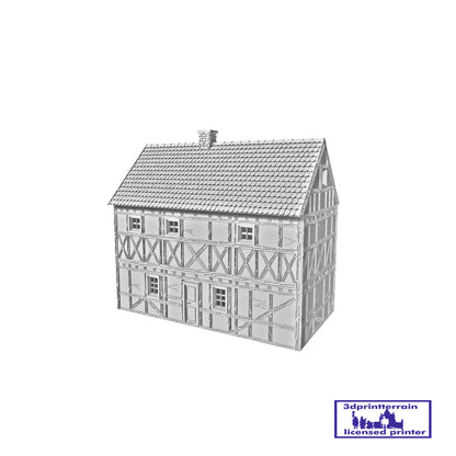 German Campaign Timbered House 1 Shingled Roof Dormers